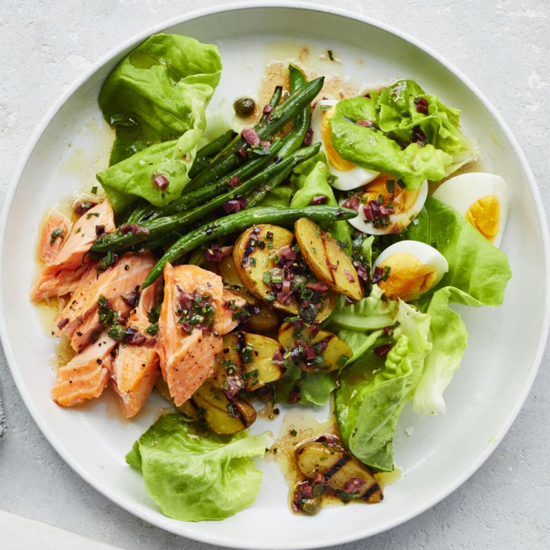 Nicoise Style Salad w/ Salmon